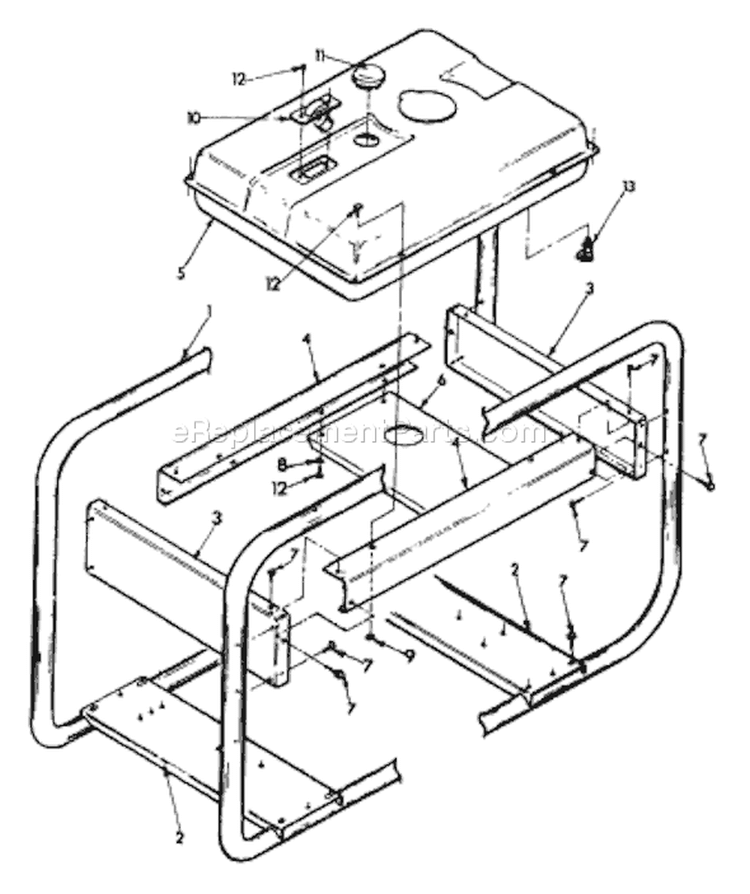 Page A Diagram and Parts List for 9158-0 L2400 Briggs and Stratton Generator